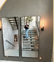 Cleaned hallway with mirrors